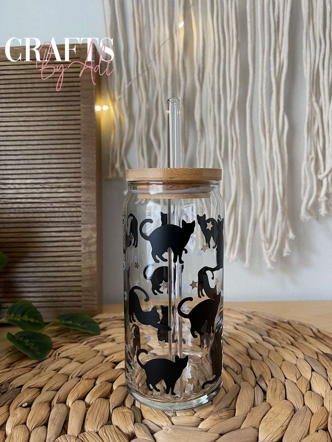 Cat Lover Glass Cup 20 oz