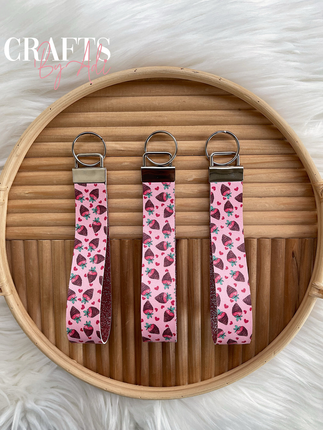 Chocolate Covered Strawberries Wristlet
