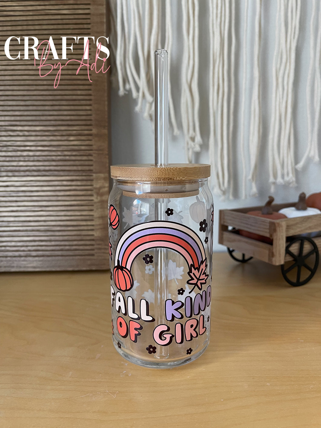 Fall Kind of Girl Glass Cup 16 oz