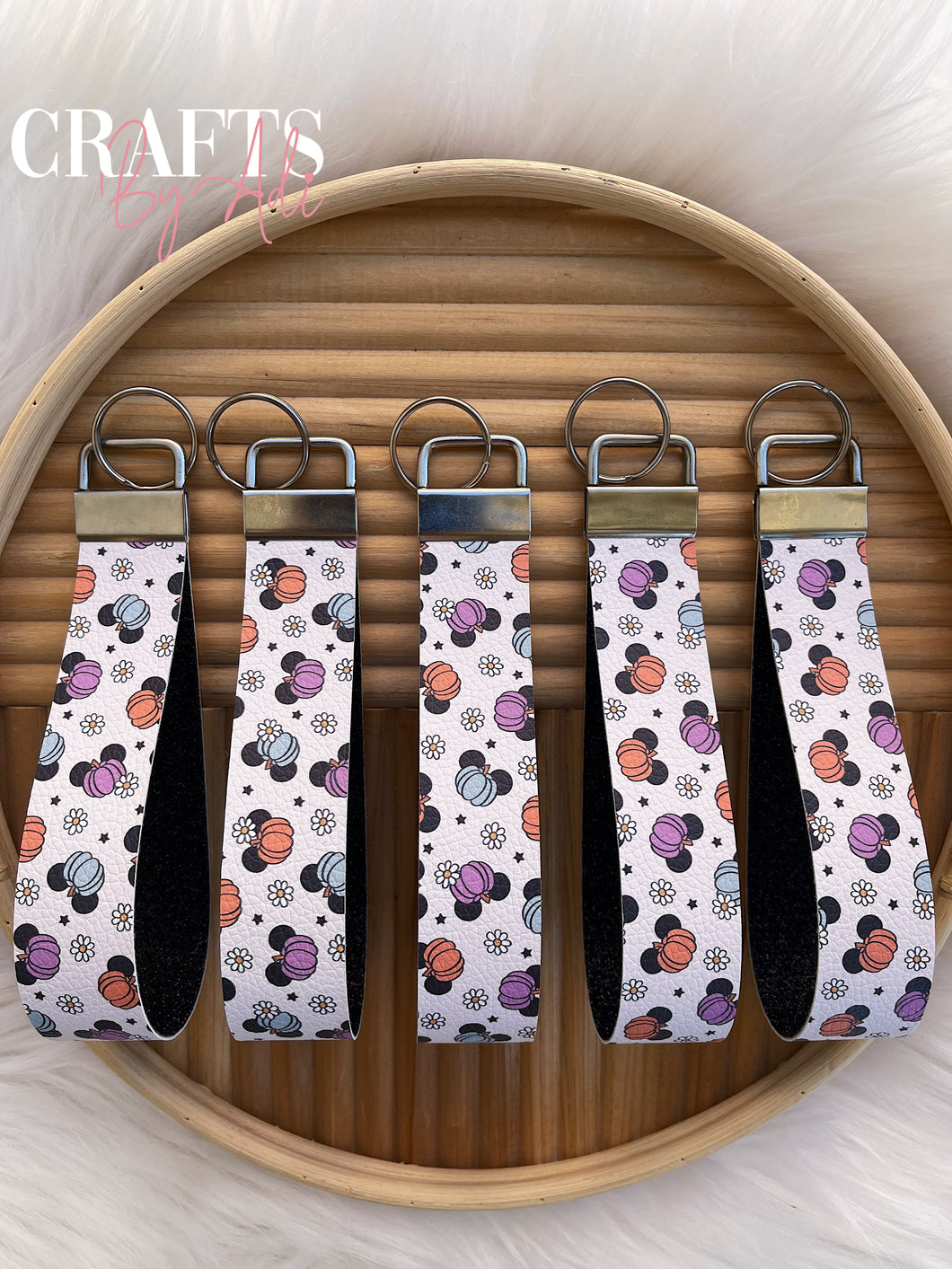 Pastel Pumpkins Wristlet