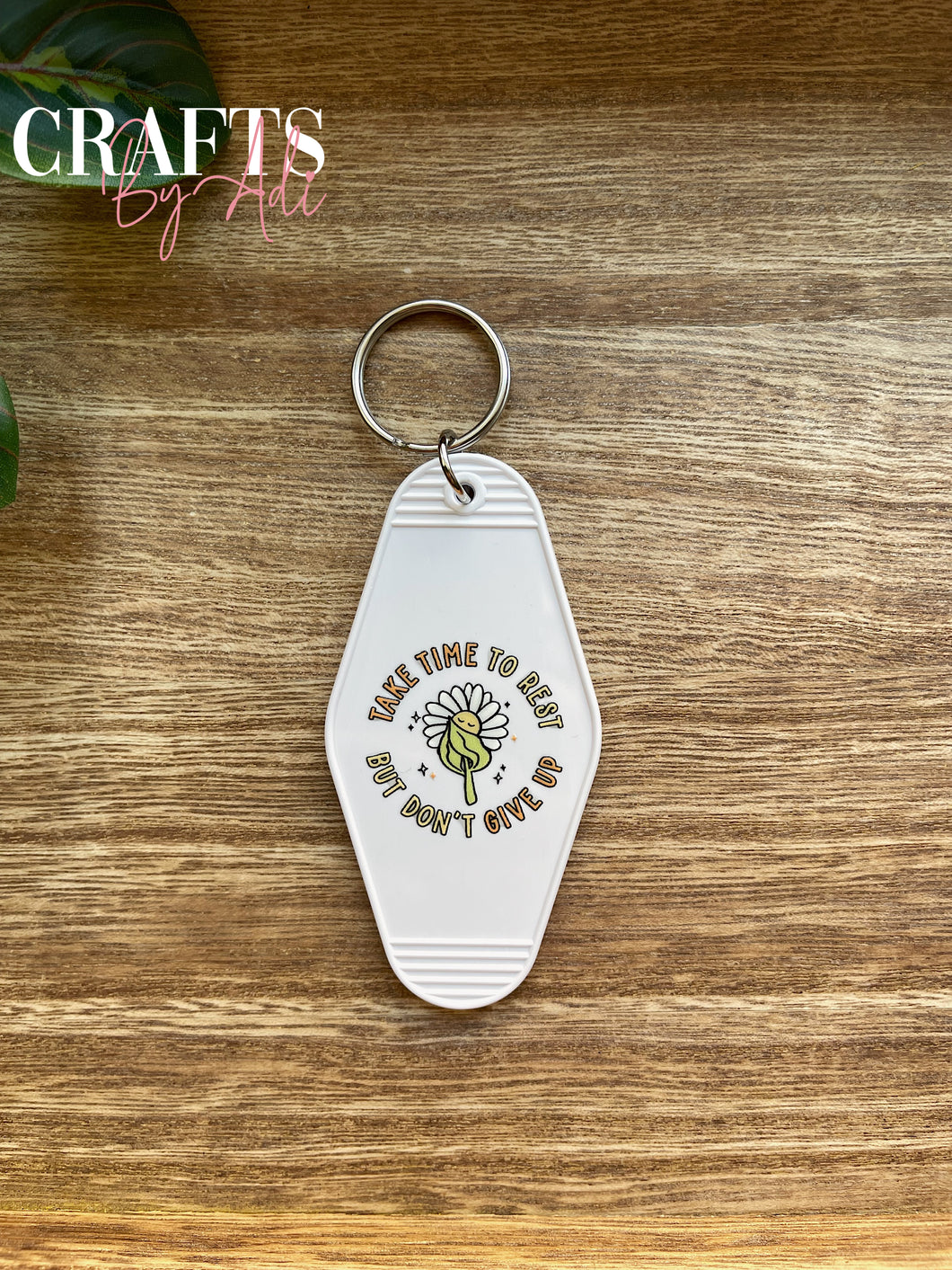Take Time to Rest Motel Keychain