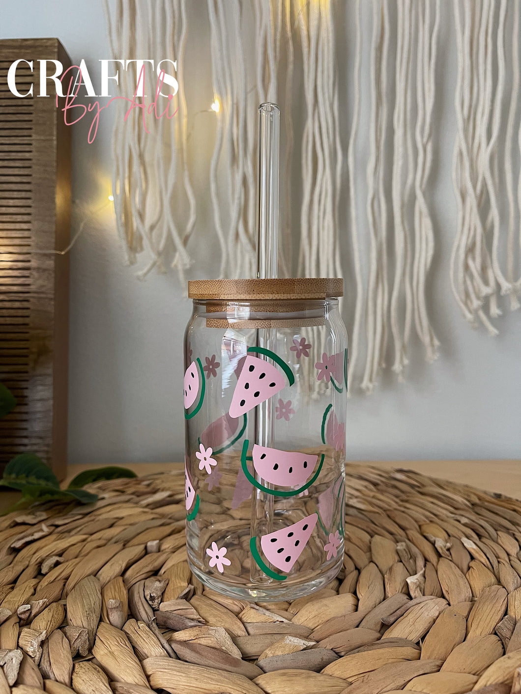 Watermelon Glass Cup 16 oz